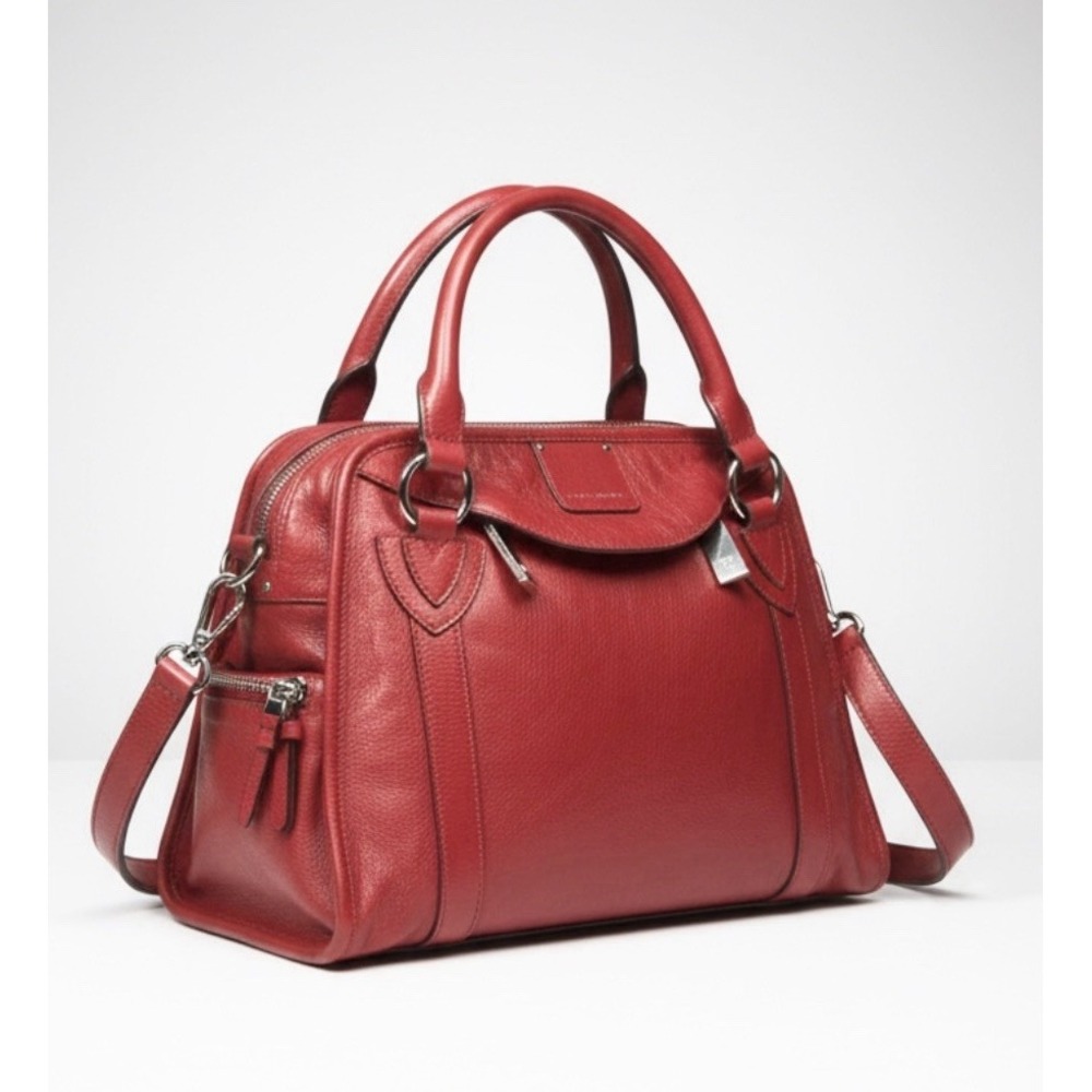 Marc by Marc Jacobs Purse Womens Red Fulton Leather Wellington Satchel Crossbody